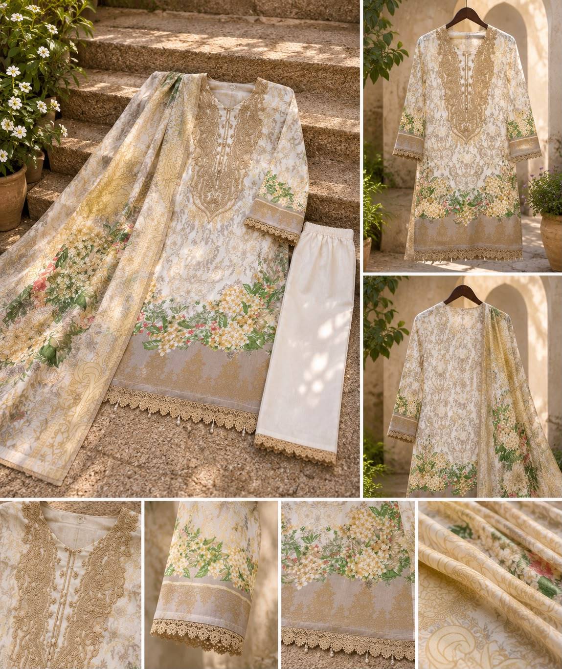 D NO.1892 By DEEPSY SUITS Pakistani Suits Colorful Ethnic Wear Pure Cotton Readymade Dresses At Wholesale